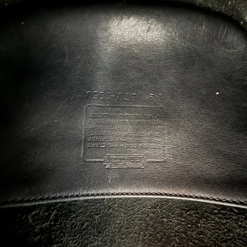 Vintage‎ Coach Janice Black Leather Crossbody USA Made 90s Brass - Picture 8 of 9